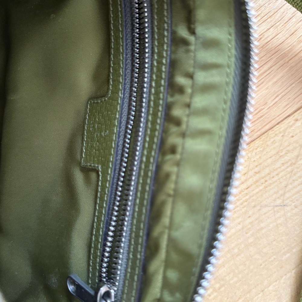 Gucci Olive Green Monogram Belt Bag - Picture 2 of 3